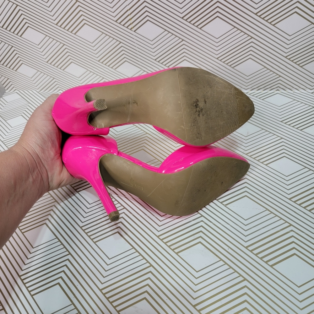 Juicy Couture Women's Stiletto Heels Khrystal Pink Patent Faux Leather Size 7 M. - Picture 5 of 8